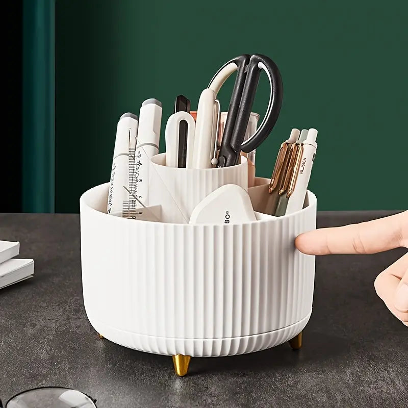 Rotating Makeup Brush Storage Tube for Dressing Table
