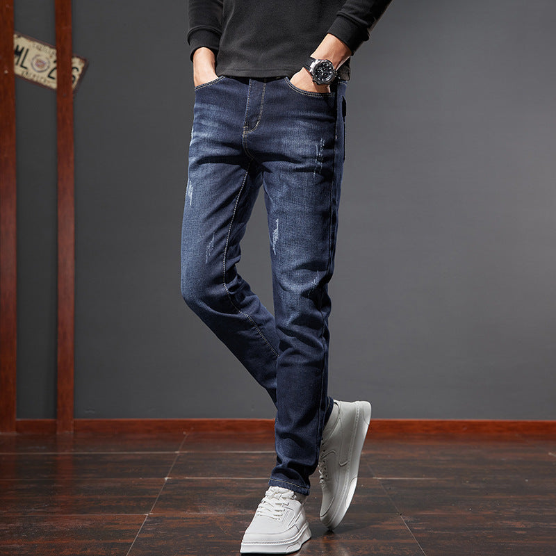 Men’s Stretchy Soft Slim Fit Jeans – Casual Denim Trousers