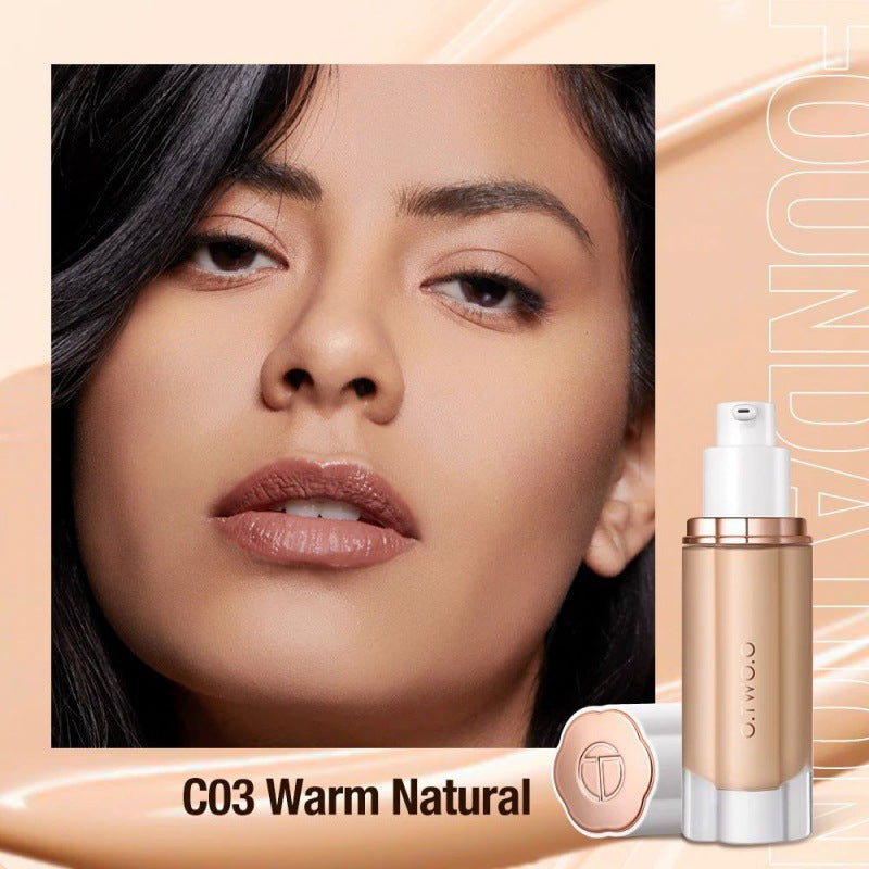 O.TWO.O Brightening Moisturizing Foundation – Long-Lasting Liquid Face Makeup