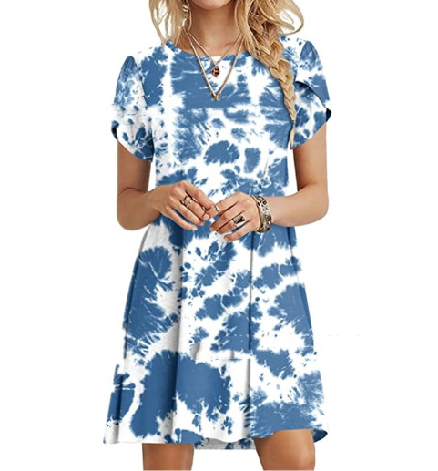Printed Pocket Dress for Women – Casual Everyday Dress with Pockets