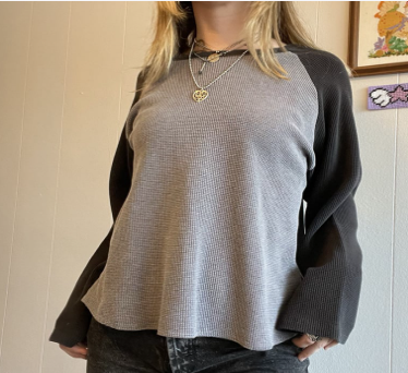 Loose Casual Long-Sleeve Round Neck T-Shirt for Women