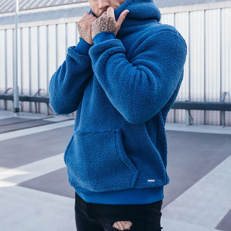 Men’s Fashion Hooded Plush Sweater Jacket – Soft Insulated Casual Winter Hoodie, 4 Colors, S–3XL