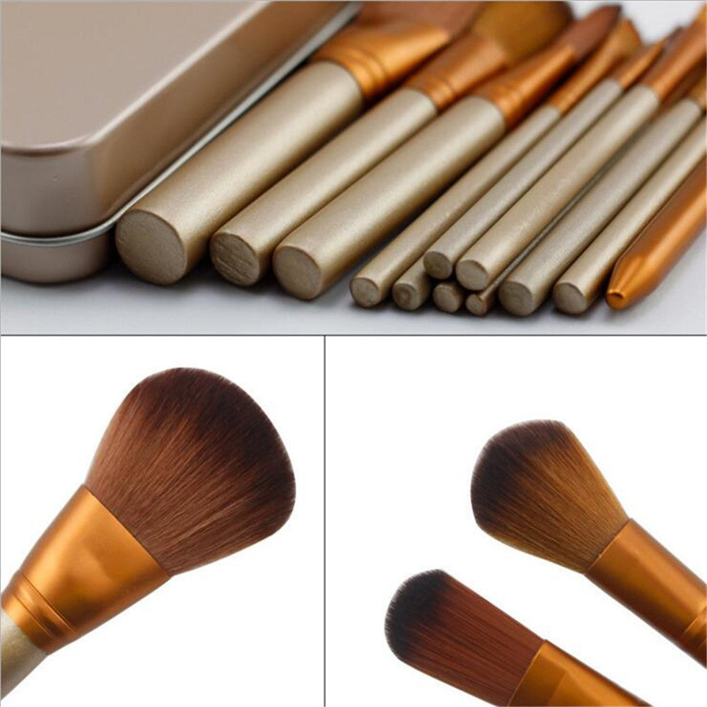 12-Piece Makeup Brush Set in Iron Box
