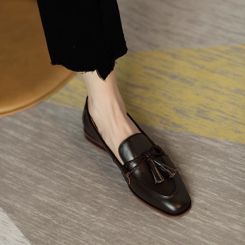 Men’s Square-Toe Slip-On Loafers – Versatile Casual Shoes