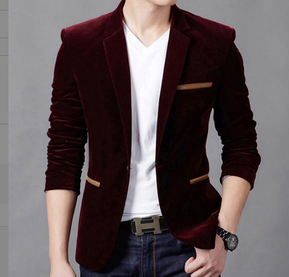 Men’s Cotton Corduroy Blazer – Korean Style Spring & Fall Casual Suit Jacket, M–4XL