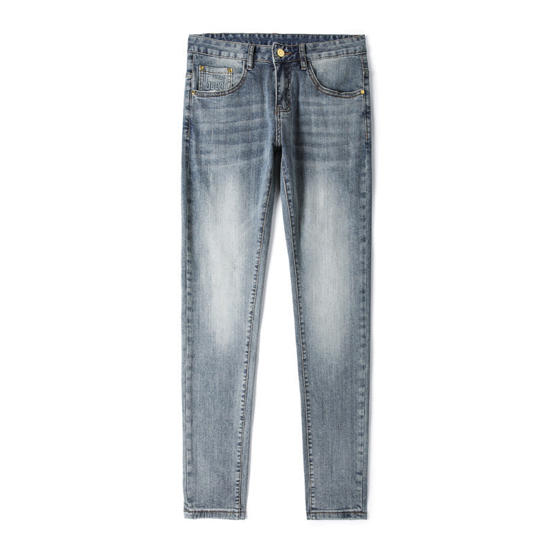 Men’s Stylish Loose Fit Straight Leg Jeans – Cotton-Lyocell Stretch Washed Denim in Grey, Soot & Light Blue, Sizes 28–38