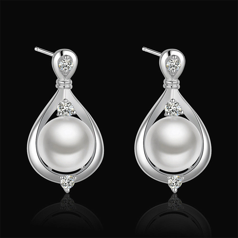Fashion Pearl Jewelry Set for Women (Ring, Earrings, Necklace)