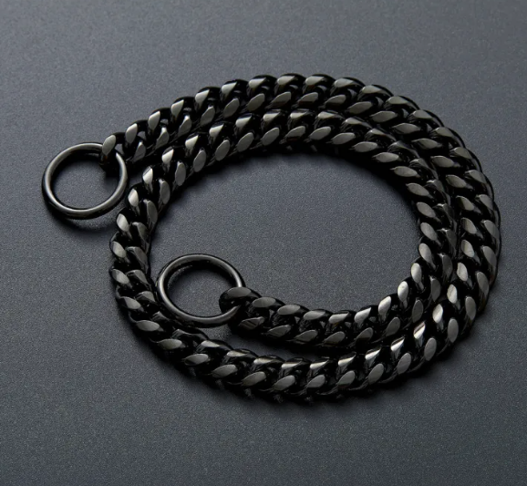 Stainless Steel Dog Chain Collar – Rust-Resistant Metal Pet Collar in 10–28 Inch Sizes