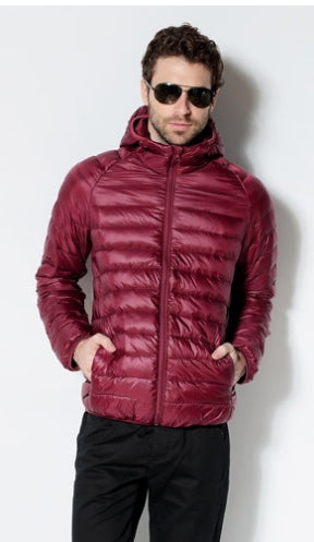 Men’s Winter Lightweight Hooded Cotton Jacket – Warm Casual Padded Coat, 3 Colors, S–3XL