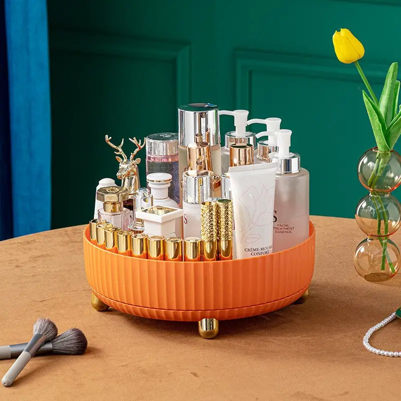 360° Rotating Makeup Organizer with Large Capacity