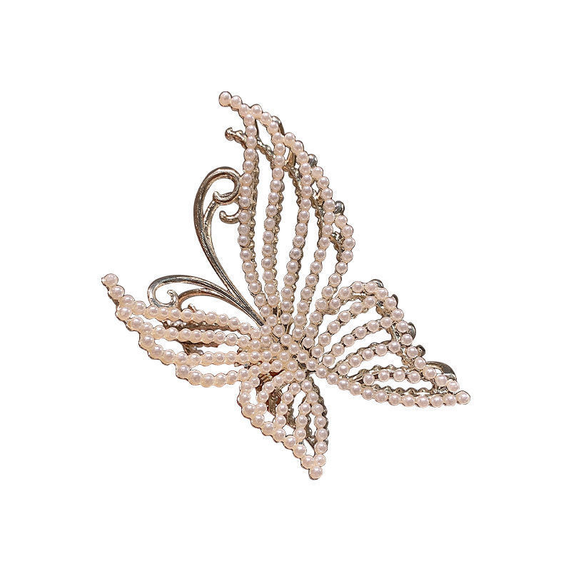 Pearl Butterfly Hair Clip – Elegant Decorative Hair Accessory for Women