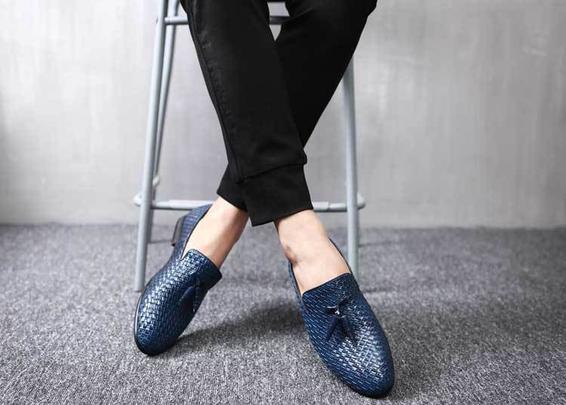 Men’s Anyaman Summer Loafers – Woven Casual Slip-On Shoes