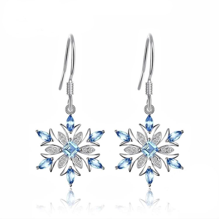 White Diamond-Style Earrings for Women – Elegant Sparkling Statement Jewelry