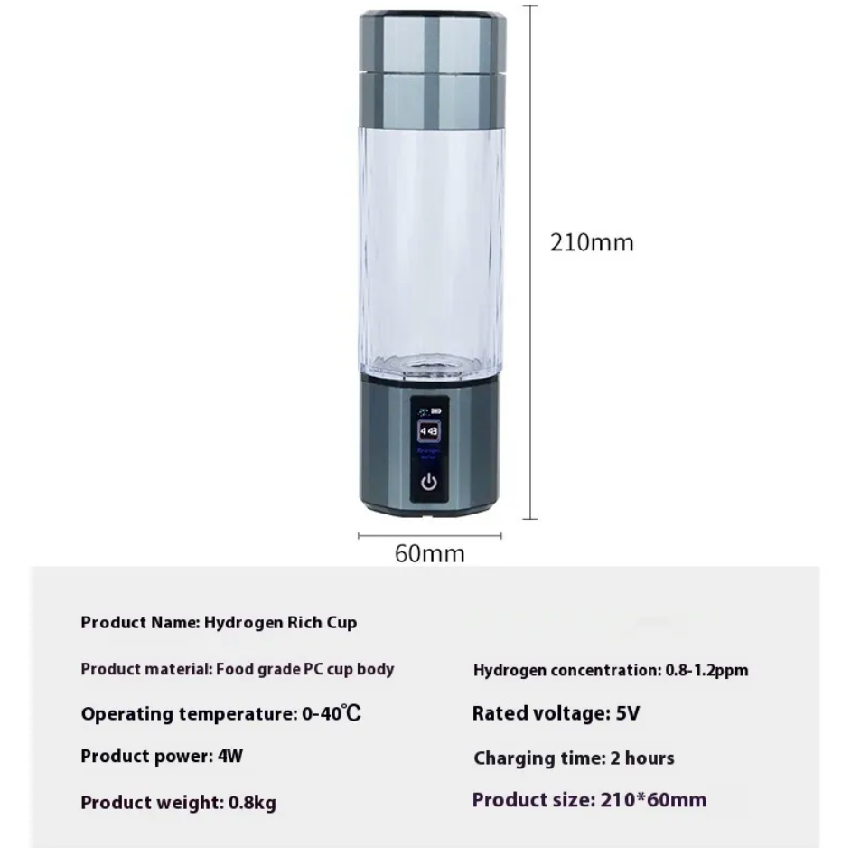 Portable Hydrogen-Rich Water Bottle – Rechargeable Hydrogen Water Generator