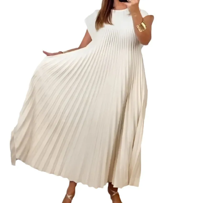 ChicEase Loose Solid Color Dress for Women – Relaxed Fit Casual Dress