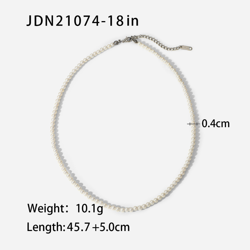 Men's Pearl Necklace 4mm