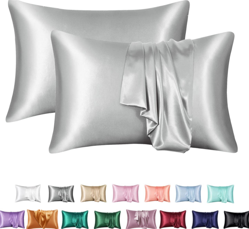 Silk Solid Color Satin Envelope Pillowcase – Elegant Smooth Pillow Cover