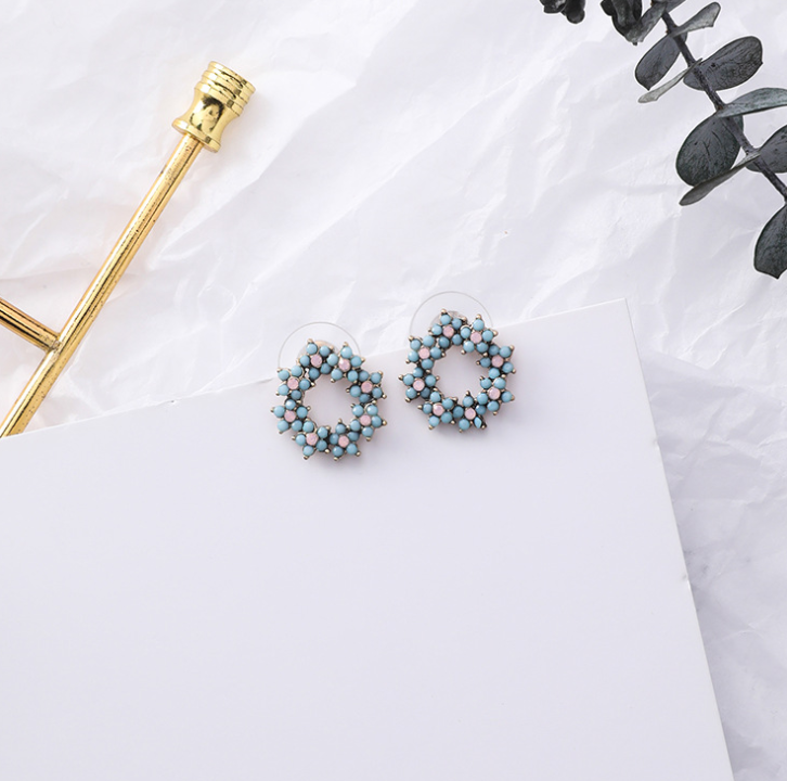 Floral Water Drop Earrings for Women – Elegant Flower Dangle Jewelry