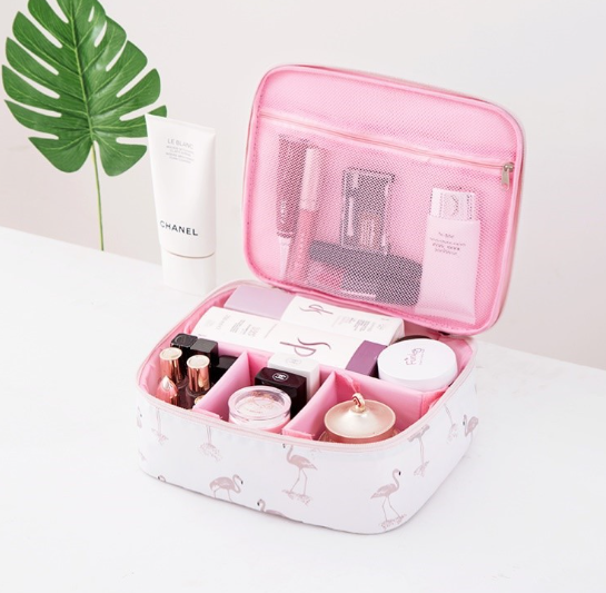 Portable Travel Makeup Bag and Toiletry Organizer