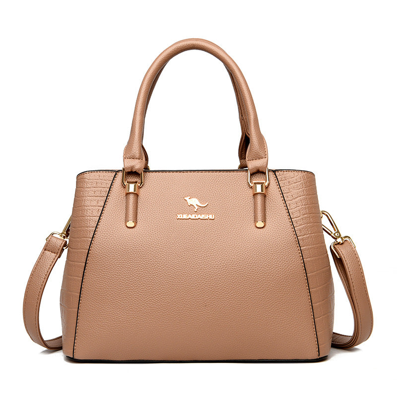 Fashionable Large Capacity Tote Bag for Women – Soft PU Crossbody & Shoulder Bag with Phone Pocket
