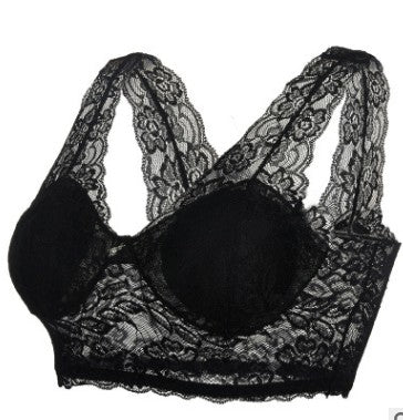 Women’s Lace Strapless V-Neck Bra Top – Elegant Bandeau Lingerie