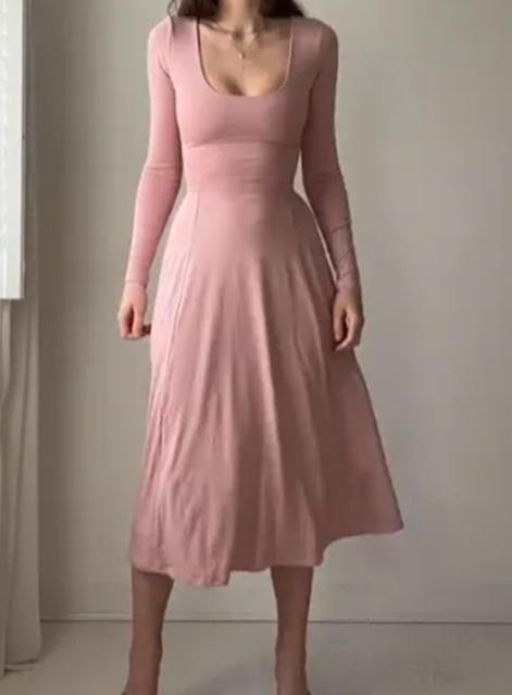 Women Elegant Long Sleeves Dress – Chic Everyday & Evening Wear