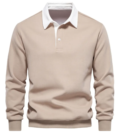 Men’s Casual Polo Collar Sweater – Soft Breathable Lightweight Knit Pullover, 9 Colors, S–2XL