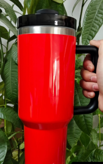 40oz Stainless Steel Tumbler – Vacuum Insulated Travel Mug with Straw & Handle