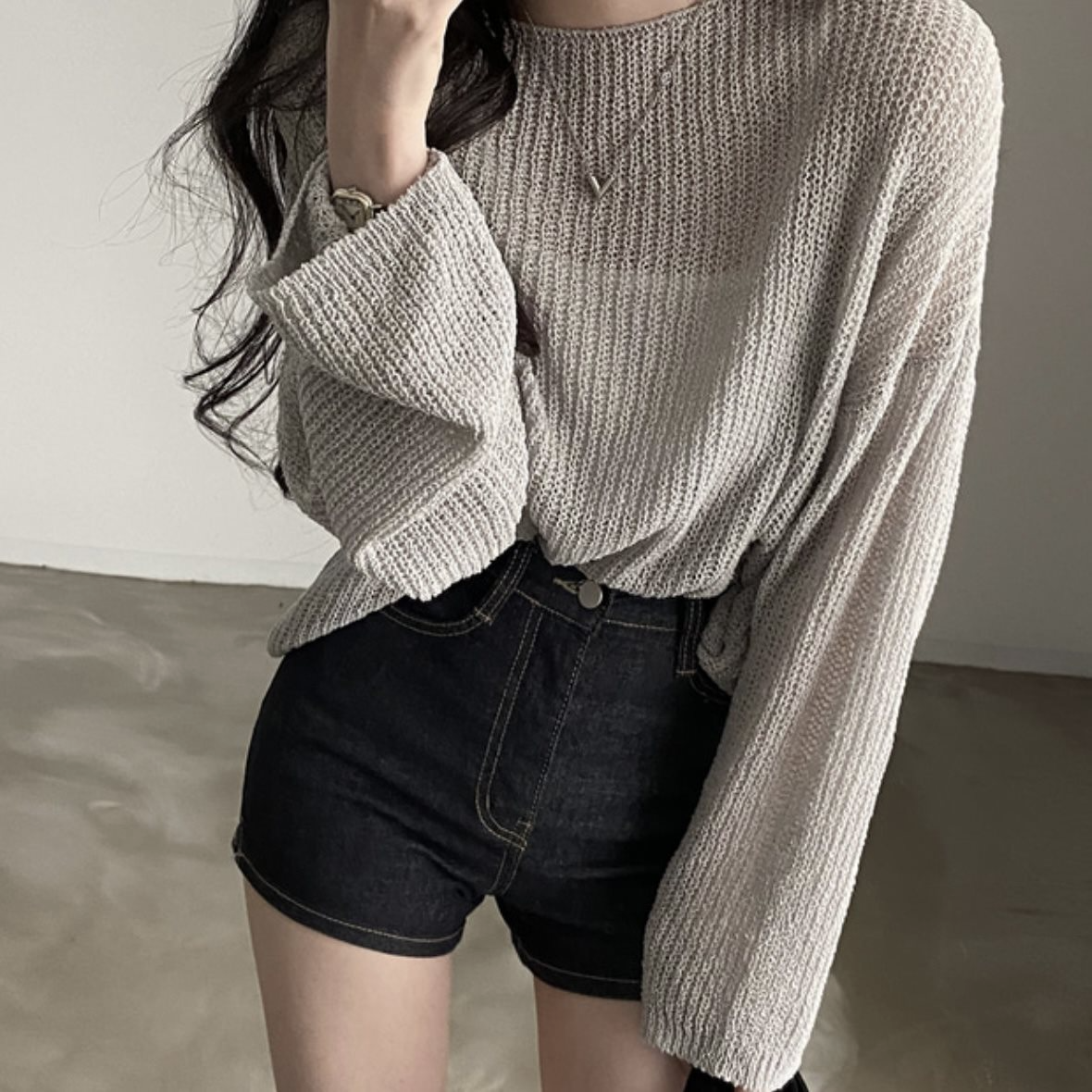 Women’s One-Size Knitwear Sweater – Soft Breathable Relaxed-Fit Cozy Pullover, 4 Colors