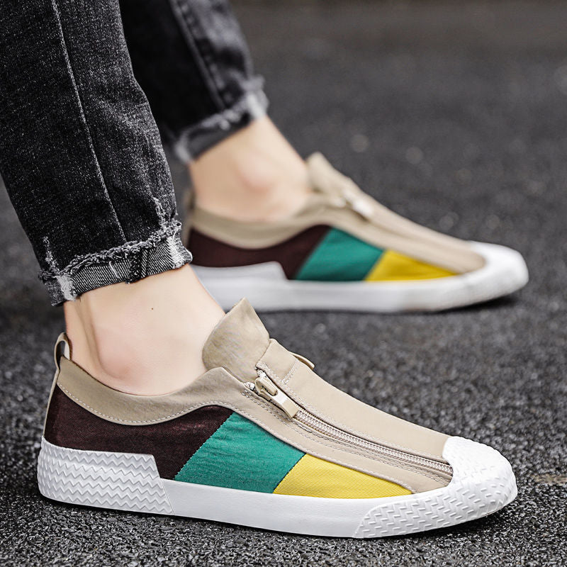Men’s Breathable Canvas Loafers – Lightweight Casual Slip-On Sneakers