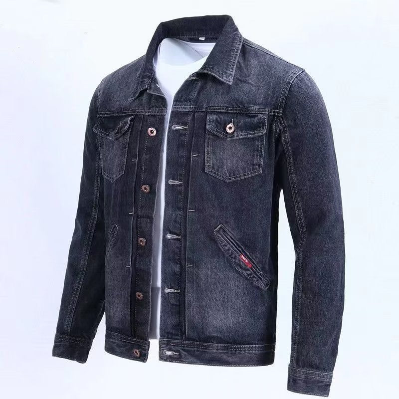 Men’s Retro Fall Denim Jacket – Stylish Casual Lightweight Jacket