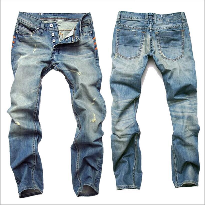 Men’s Slim Fit Straight Jeans – Casual Denim Trousers