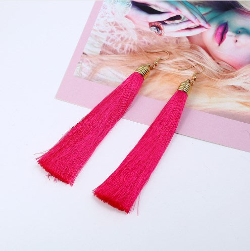 Long Tassel Dangle Earrings for Women – Elegant Statement Jewelry