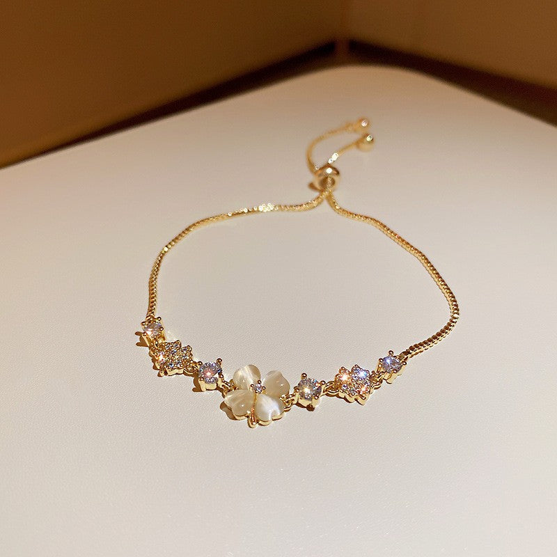 Women’s Adjustable Colorful Zirconia Bracelet – Sparkling Rainbow Fashion Jewelry