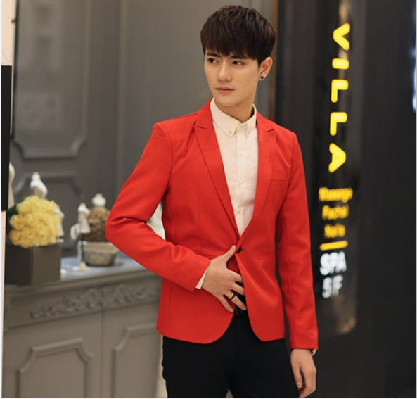 Men’s Korean Slim Fit Cotton Blazer – Smart Casual Spring & Fall Jacket, M–5XL