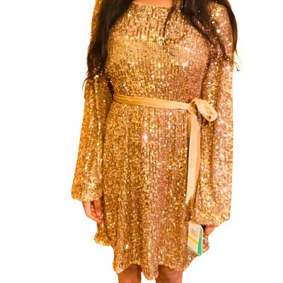 GB Sequin Party Dress – Sparkly Sequin Mini Dress for Women