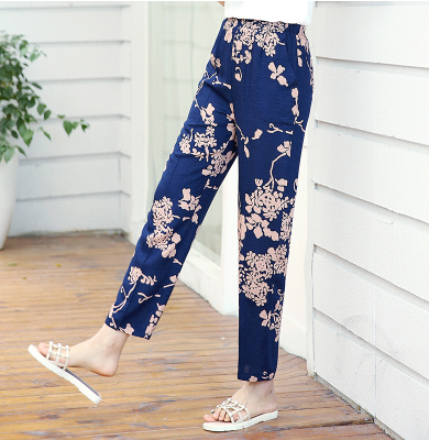 Women’s Loose High-Waist Casual Pants – Lightweight Cropped Straight-Leg Harem Trousers, XL–5XL