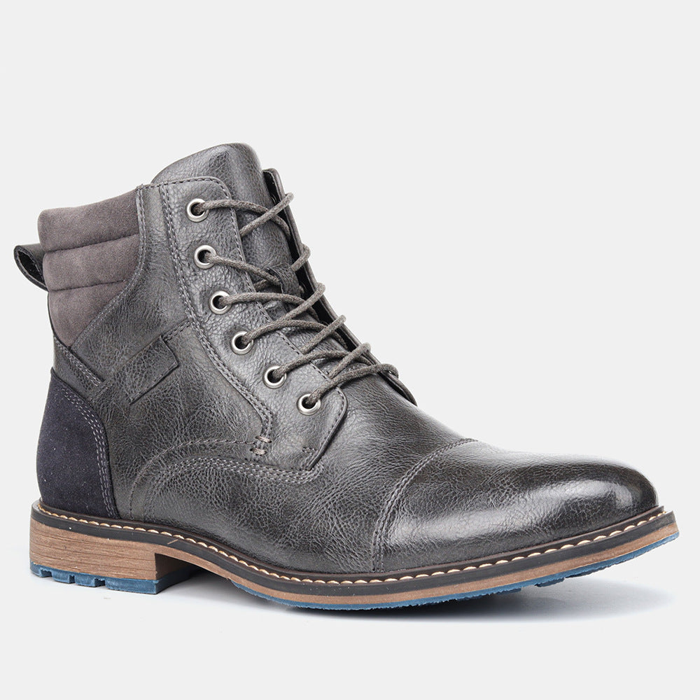 Large Men's Leather Single Boots