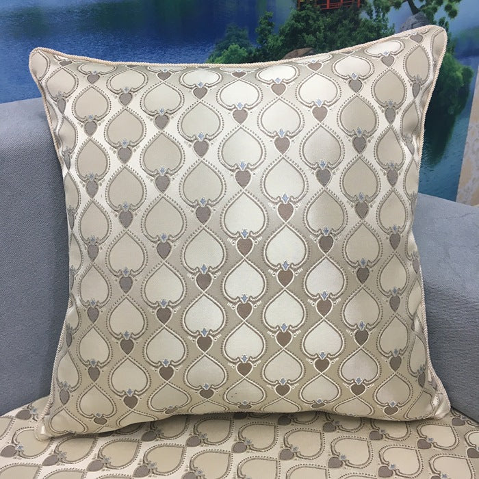 European Style Sofa Pillow Cover – Elegant Checkered Decorative Cushion