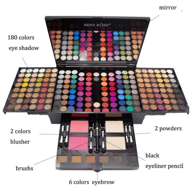 180-Color Piano-Shaped Eyeshadow & Blush Set – All-in-One Makeup Palette