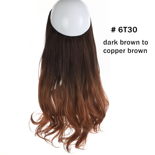 45cm Invisible Long Wavy Hair Extensions – Fish Line Synthetic Hairpiece, 32 Colors
