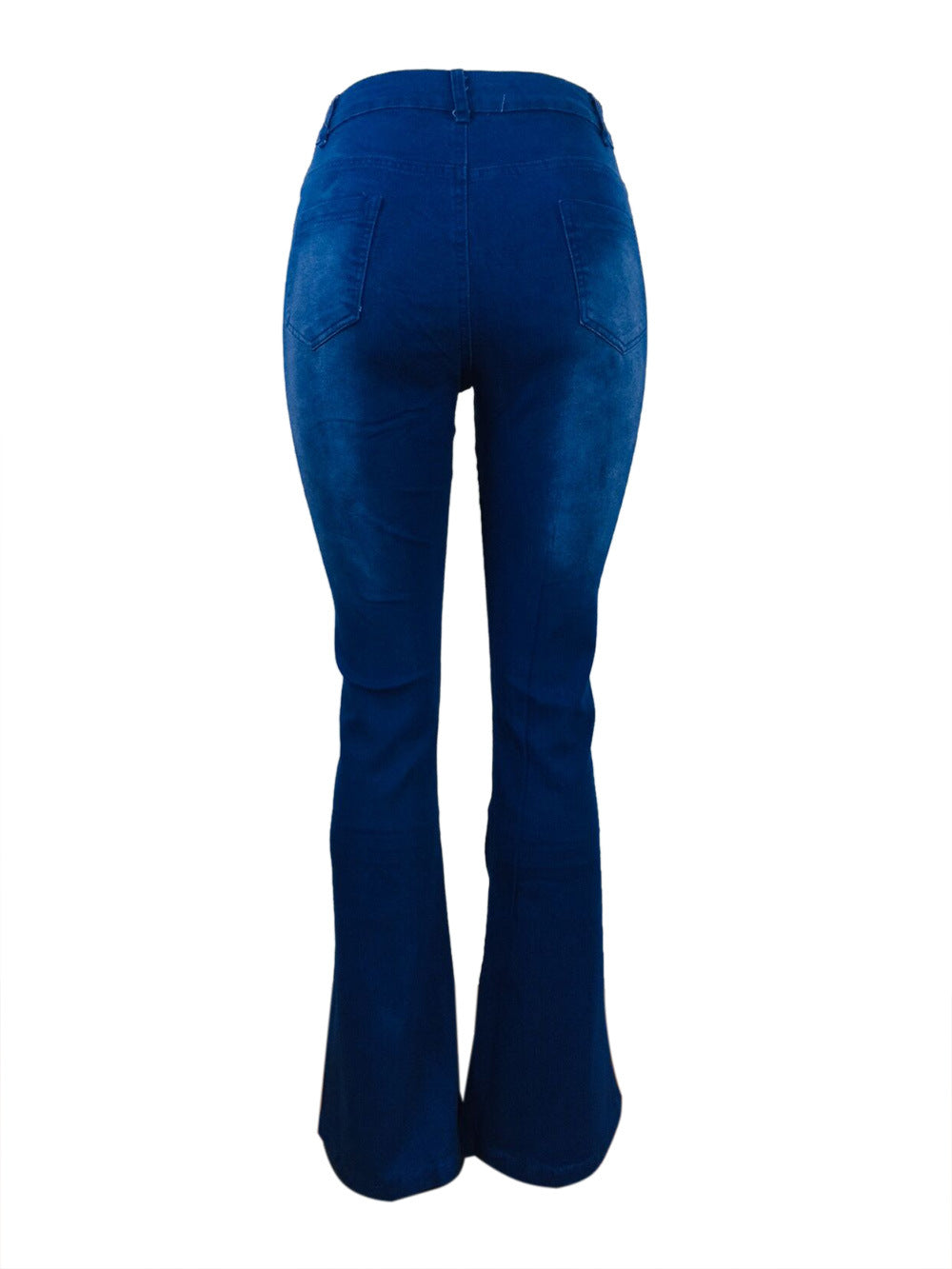 Women’s Embroidered Butterfly Rhinestone Flare Jeans – Blue Wide-Leg Statement Denim, S–3XL