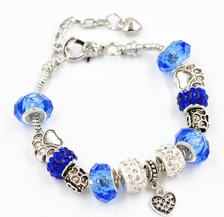 Unisex Colorful Glass Bead Bracelet – Zodiac Crystal-Style Fashion Jewelry