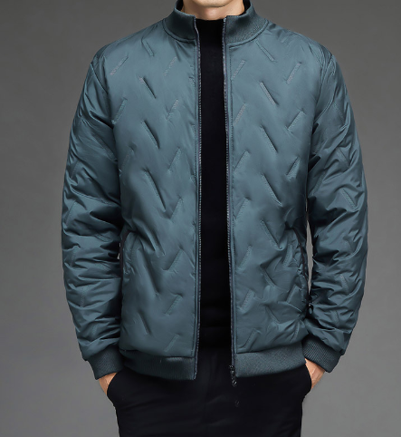Men’s Streetwear Jacket – Loose-Fit Polyester Zip-Up Casual Jacket, 3 Colors, P–4G