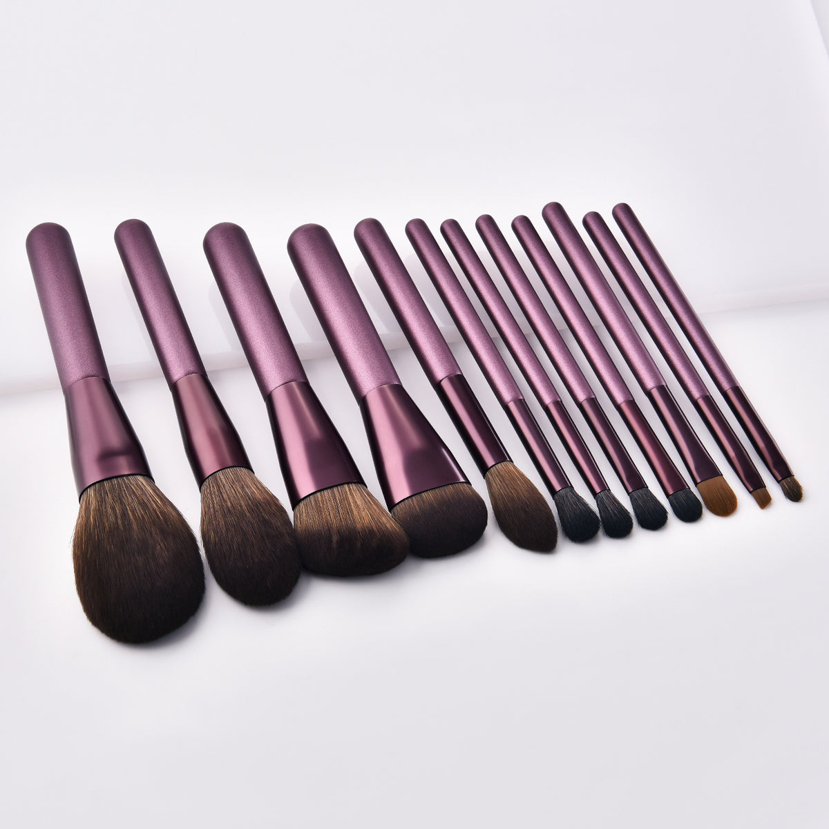 12-Piece Beginner Makeup Brush Set with Animal Hair