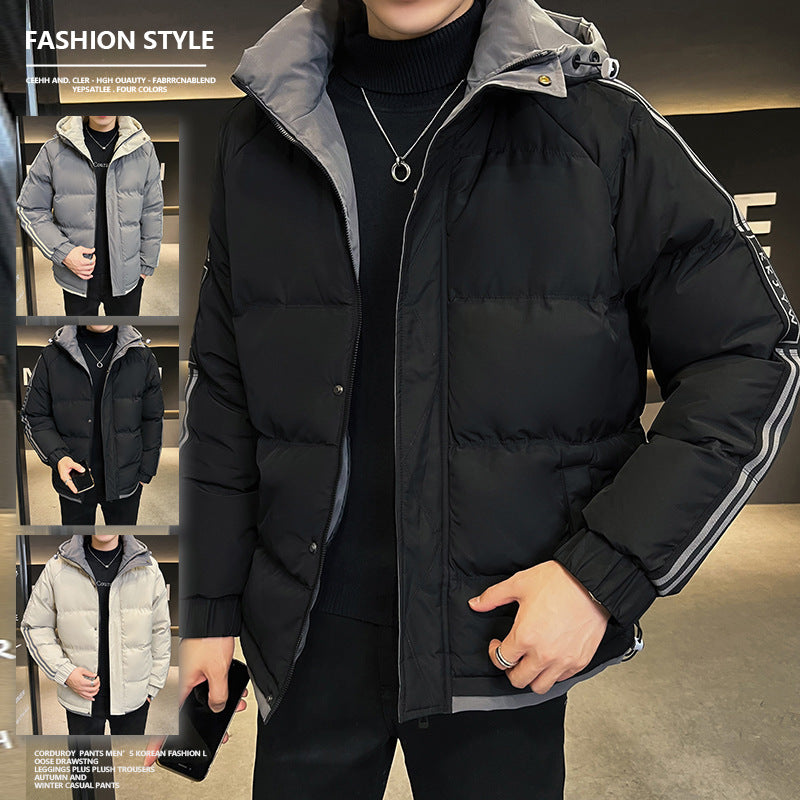 Men’s Thickened Hooded Cotton Padded Casual Jacket – USA