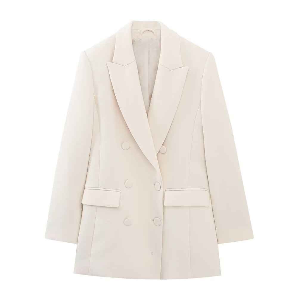 Women’s Double-Breasted 3-Piece Blazer Set – Preppy Chic Coat, Vest & Pants Suit, XS–L