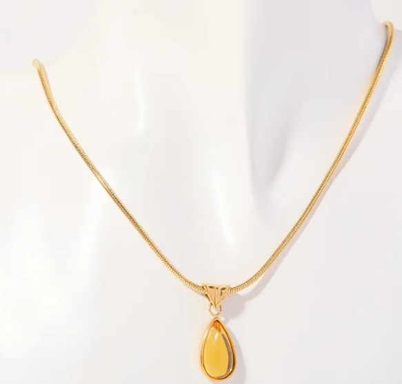 Blue Ocean Water Drop Necklace