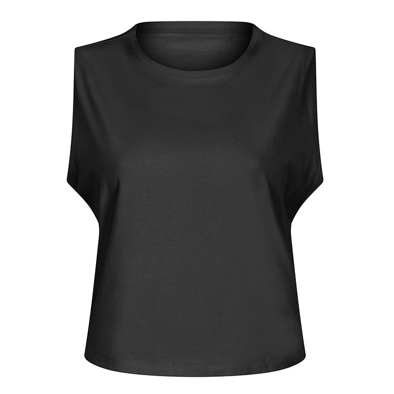 Women’s Cotton Quick-Dry Yoga Tank Top – Sleeveless Workout & Fitness Shirt