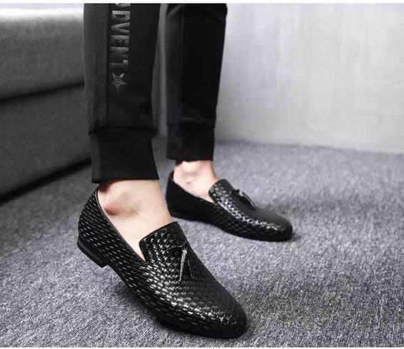 Men’s Anyaman Summer Loafers – Woven Casual Slip-On Shoes
